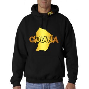 Sweat à Capuche Guyane Noir et Or Métallisé