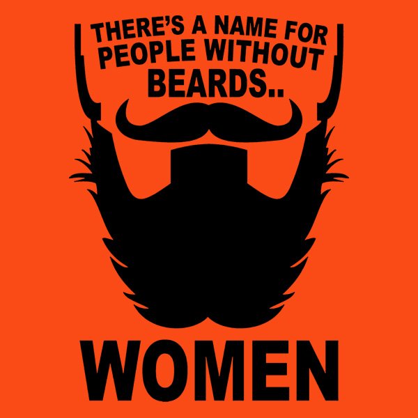 T-Shirt Without beards Orange – Image 2