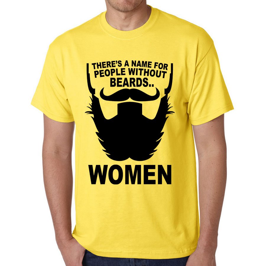 T-Shirt Without beards Jaune
