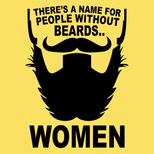 T-Shirt Without beards Jaune – Image 2