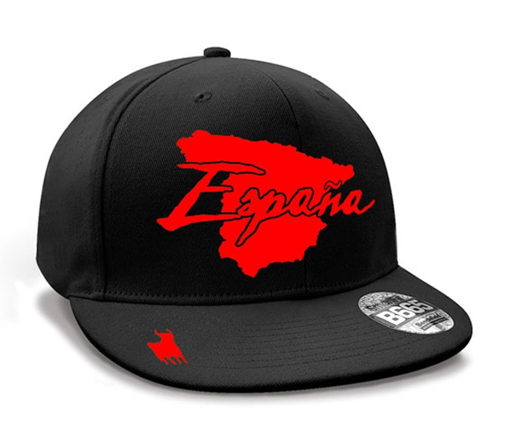 Casquette Espagne Hip-Hop Noir et Rouge