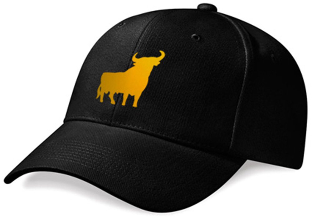 Casquette Espagne "Toro" Noir et Or Métallisé