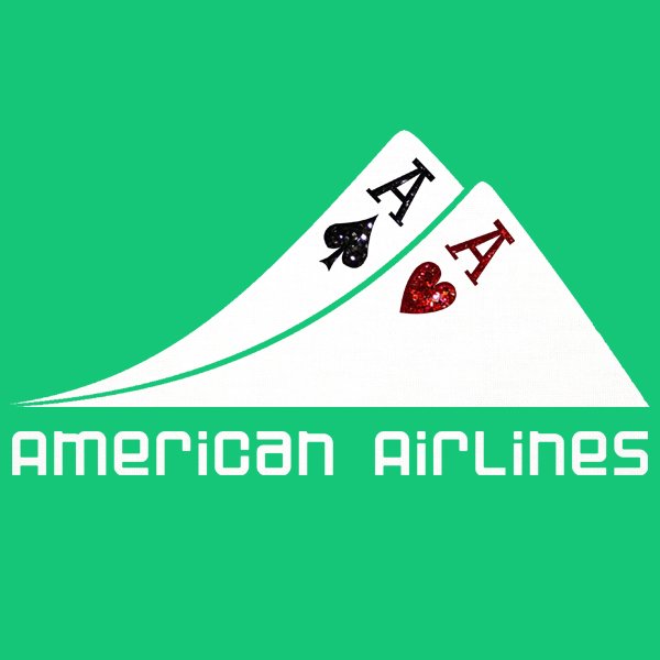 T-Shirt Poker American Airlines Vert – Image 2