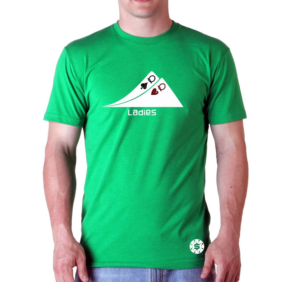 T-Shirt Poker Ladies Vert