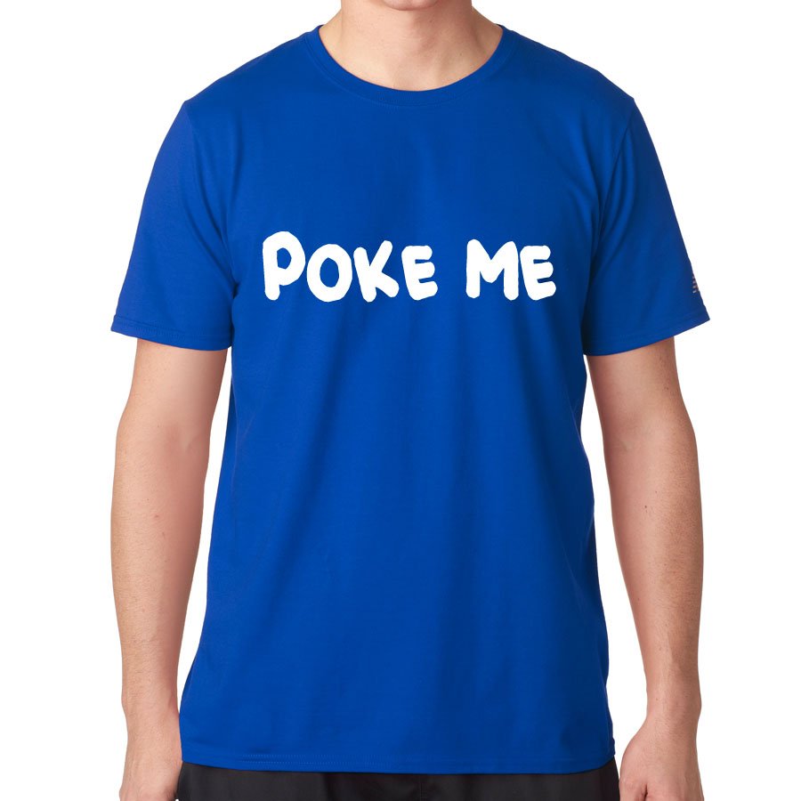 T-Shirt Poke Me Bleu