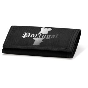 Portefeuille Portugal Noir et Argent Métallisé