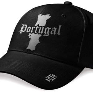 Casquette Portugal Noir et Argent Métallisé