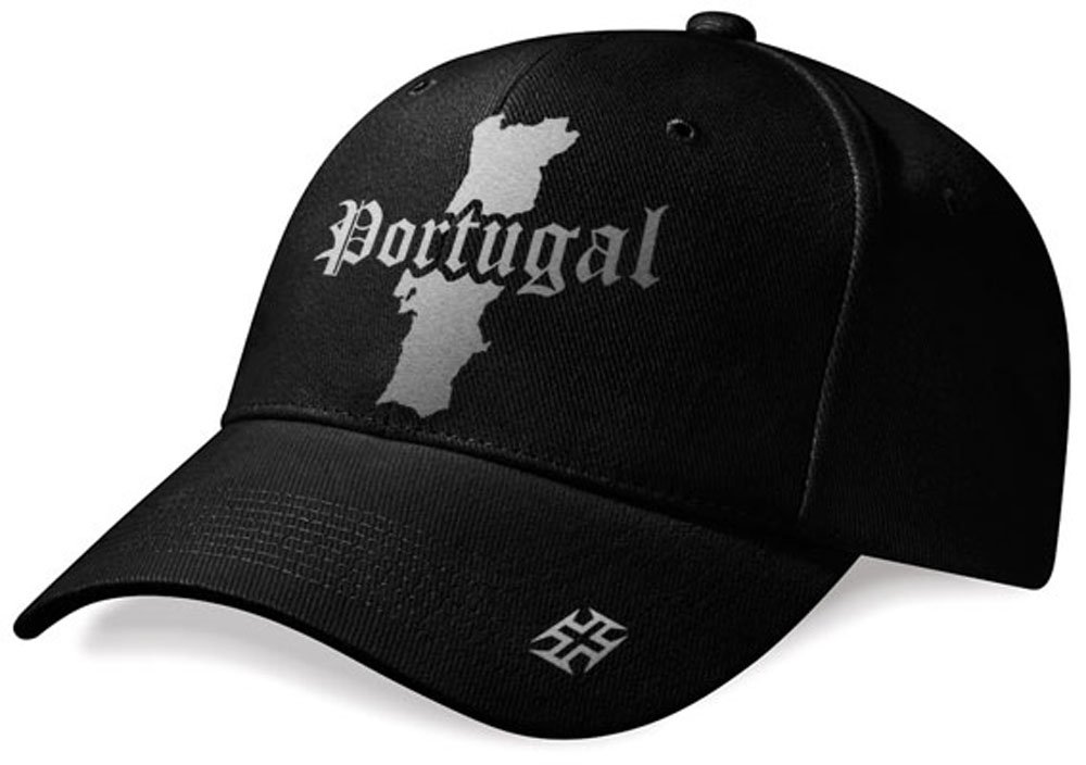 Casquette Portugal Noir et Argent Métallisé