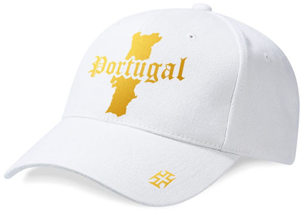 Casquette Portugal Blanc et Or Métallisé