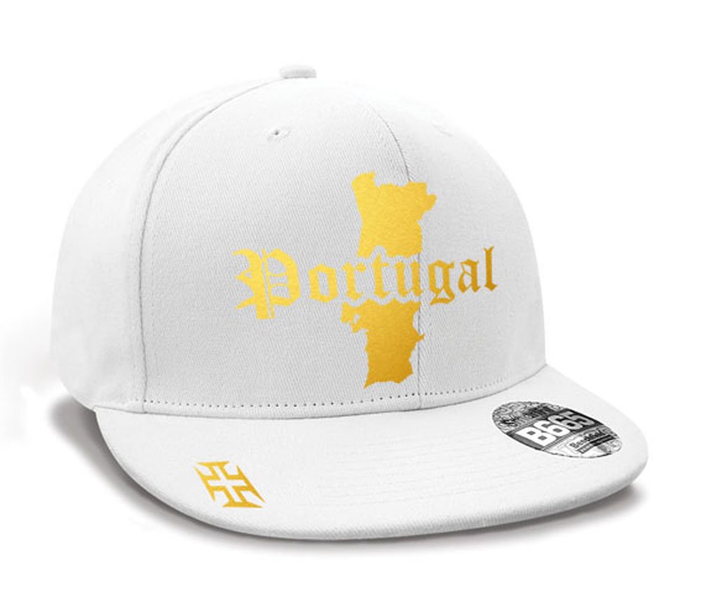 Casquette Hip-hop Portugal blanc / argent métallisé – Image 3