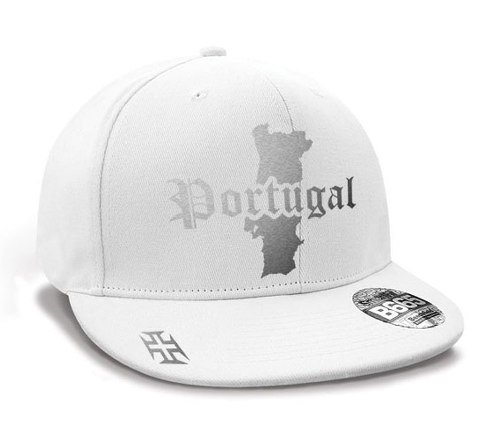 Casquette Hip-hop Portugal blanc / argent métallisé