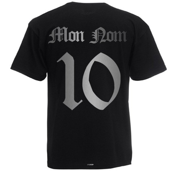 T-Shirt Enfant Portugal Noir et Argent Métallisé – Image 2