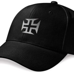 Casquette Portugal "Cruz" Noir et Argent Métallisé