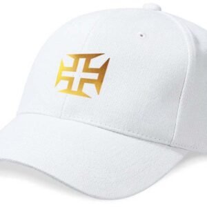 Casquette Portugal "Cruz" Blanc et Or Métallisé