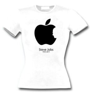 T-Shirt Femme Steve Jobs 1955-2011 Blanc