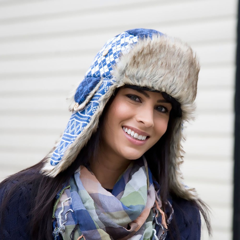 Chapka - Bonnet Max Sherpa Bleu & Blanc – Image 2