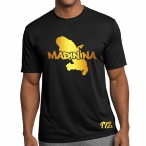 T-Shirt Martinique Noir et Or Métallisé