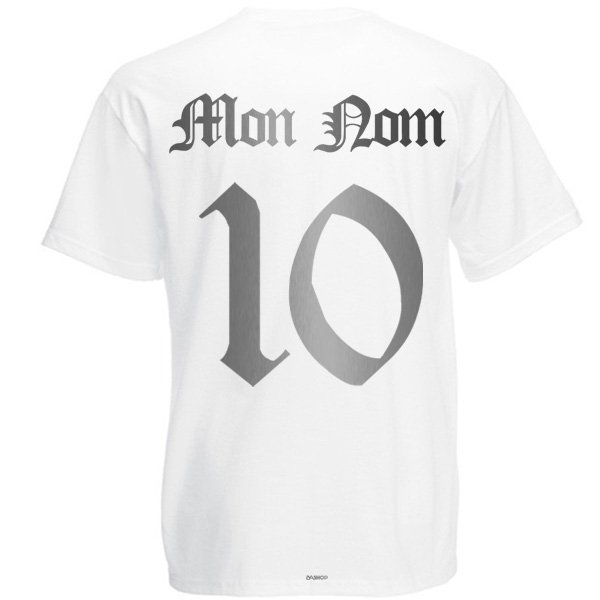 T-Shirt Enfant Portugal Blanc et Argent Métallisé – Image 3